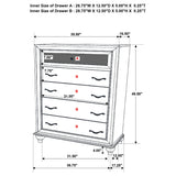 Barzini 5-drawer Bedroom Chest White - Tampa Furniture Outlet