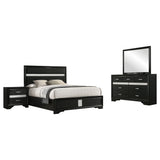 Miranda 4-piece Full Bedroom Set Black - Tampa Furniture Outlet