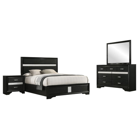 Miranda 4-piece Full Bedroom Set Black - Tampa Furniture Outlet
