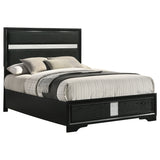 Miranda 54-inch Upholstered Full Panel Bed Black - Tampa Furniture Outlet