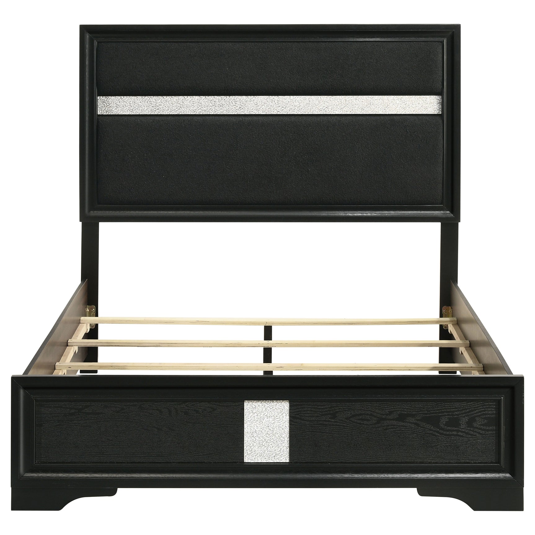 Miranda 54-inch Upholstered Full Panel Bed Black - Tampa Furniture Outlet