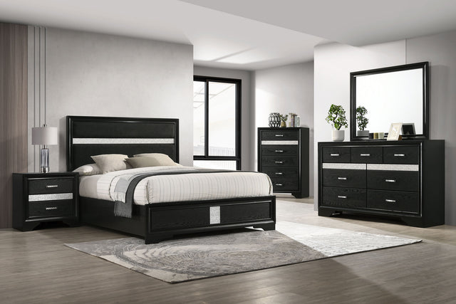 Tampa Furniture Outlet - Coaster - Miranda 5-piece Eastern King Bedroom Set Black - 206360KE-S5