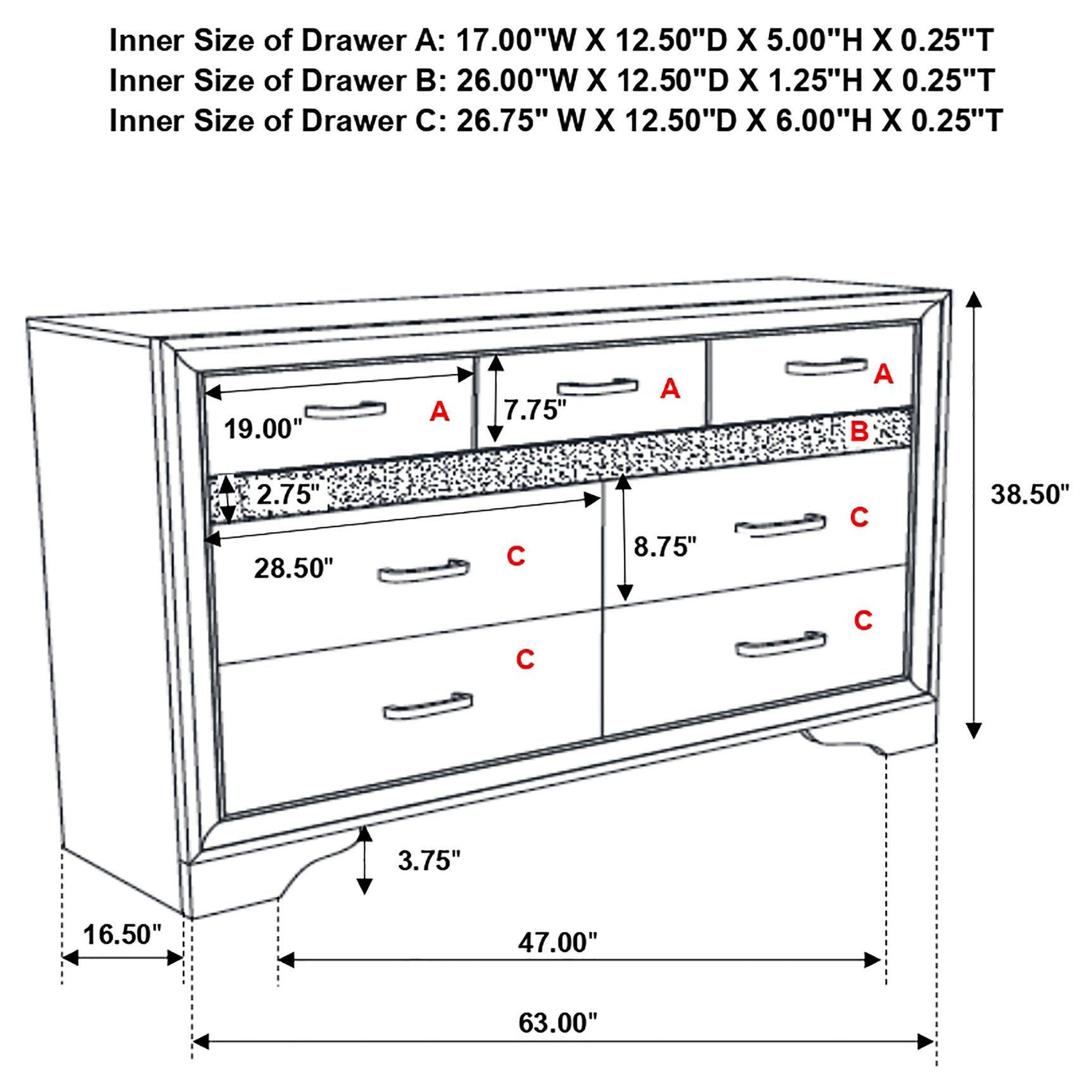 Miranda 5-piece Eastern King Bedroom Set Black - Tampa Furniture Outlet