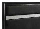 Miranda 54-inch Upholstered California King Panel Bed Black - Tampa Furniture Outlet