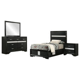 Miranda 4-piece Twin Bedroom Set Black - Tampa Furniture Outlet