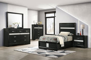 Tampa Furniture Outlet - Coaster - Miranda 5-piece Twin Bedroom Set Black - 206360T-S5