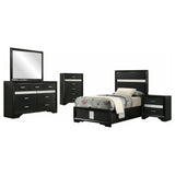 Miranda 5-piece Twin Bedroom Set Black - Tampa Furniture Outlet