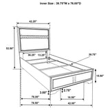 Miranda 5-piece Twin Bedroom Set Black - Tampa Furniture Outlet