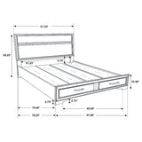 Miranda 4-piece Full Bedroom Set Black - Tampa Furniture Outlet
