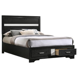Miranda 51-inch Wood Full Storage Panel Bed Black - Tampa Furniture Outlet