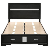 Miranda 51-inch Wood Full Storage Panel Bed Black - Tampa Furniture Outlet