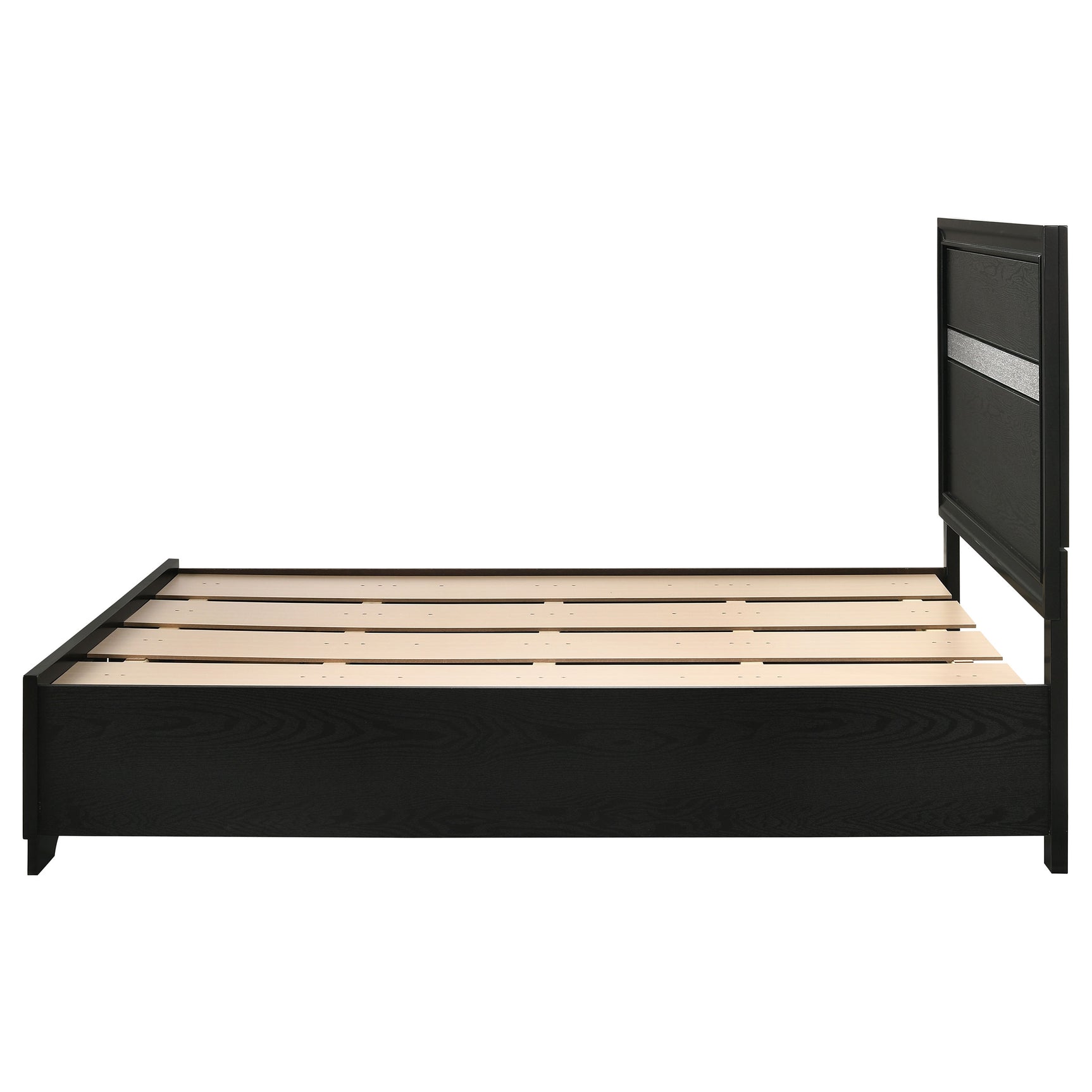 Miranda 51-inch Wood Full Storage Panel Bed Black - Tampa Furniture Outlet