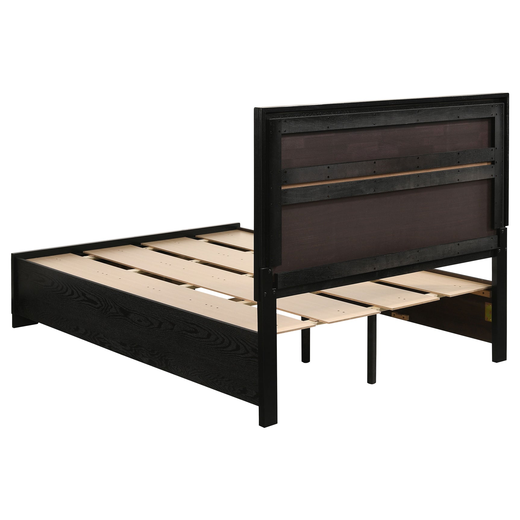 Miranda 51-inch Wood Full Storage Panel Bed Black - Tampa Furniture Outlet