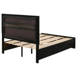 Miranda 51-inch Wood Full Storage Panel Bed Black - Tampa Furniture Outlet
