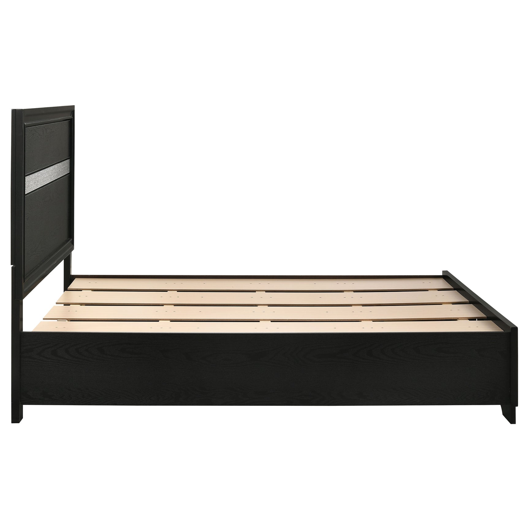 Miranda 51-inch Wood Full Storage Panel Bed Black - Tampa Furniture Outlet