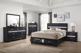Tampa Furniture Outlet - Coaster - Miranda 5-piece Eastern King Bedroom Set Black - 206361KE-S5