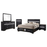 Miranda 5-piece Eastern King Bedroom Set Black - Tampa Furniture Outlet