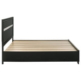 Miranda 51-inch Wood Eastern King Storage Panel Bed Black - Tampa Furniture Outlet