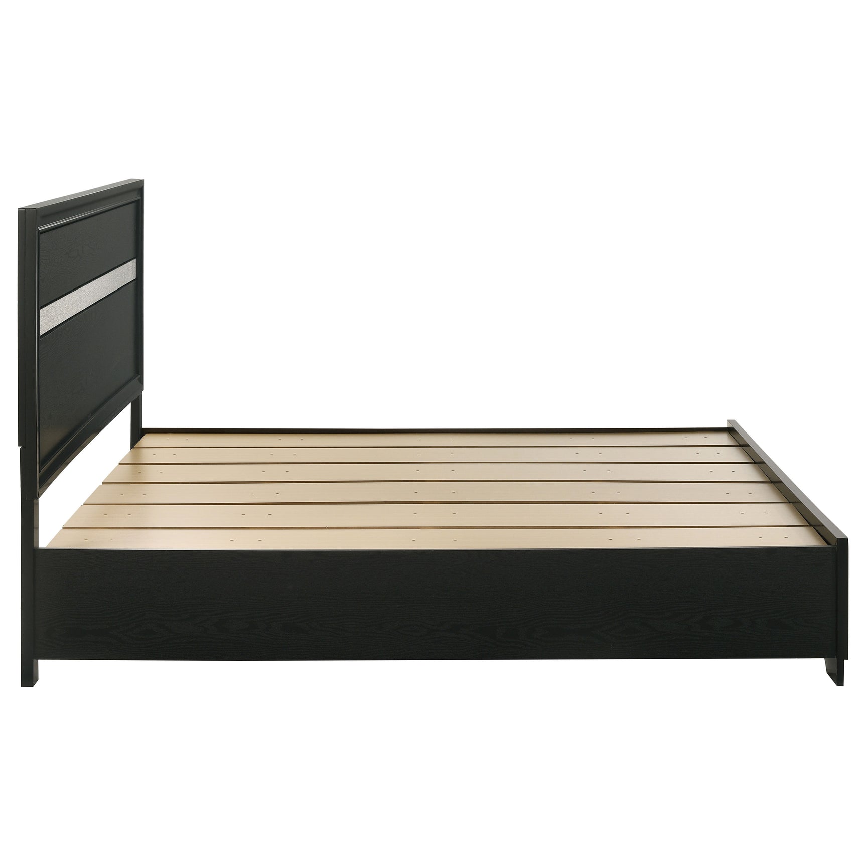 Miranda 51-inch Wood Eastern King Storage Panel Bed Black - Tampa Furniture Outlet