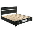 Tampa Furniture Outlet - Coaster - Miranda 51-inch Wood California King Storage Panel Bed Black - 206361KW
