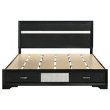 Miranda 51-inch Wood California King Storage Panel Bed Black - Tampa Furniture Outlet