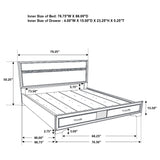 Miranda 51-inch Wood California King Storage Panel Bed Black - Tampa Furniture Outlet