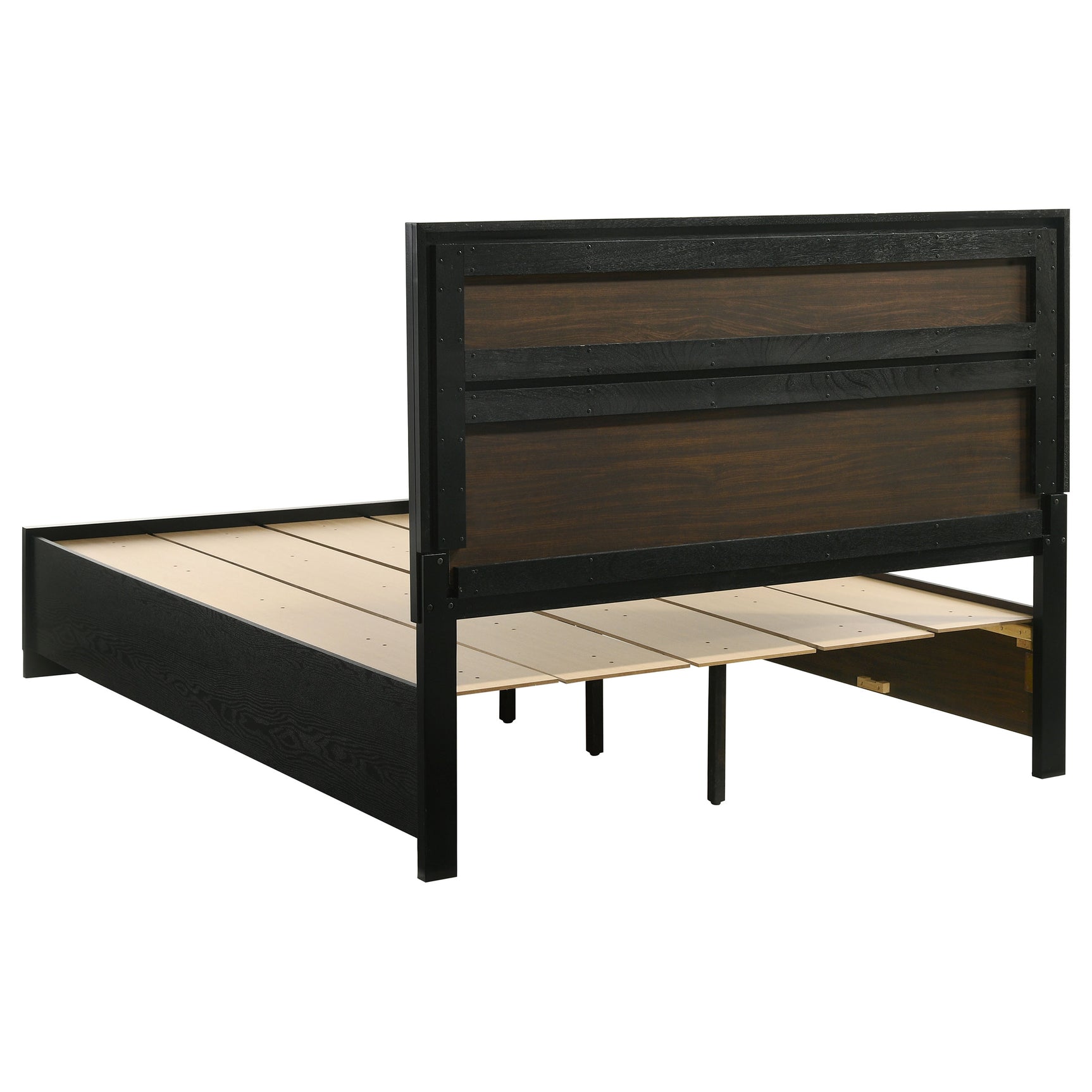 Miranda 51-inch Wood Queen Storage Panel Bed Black - Tampa Furniture Outlet