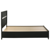 Miranda 51-inch Wood Queen Storage Panel Bed Black - Tampa Furniture Outlet
