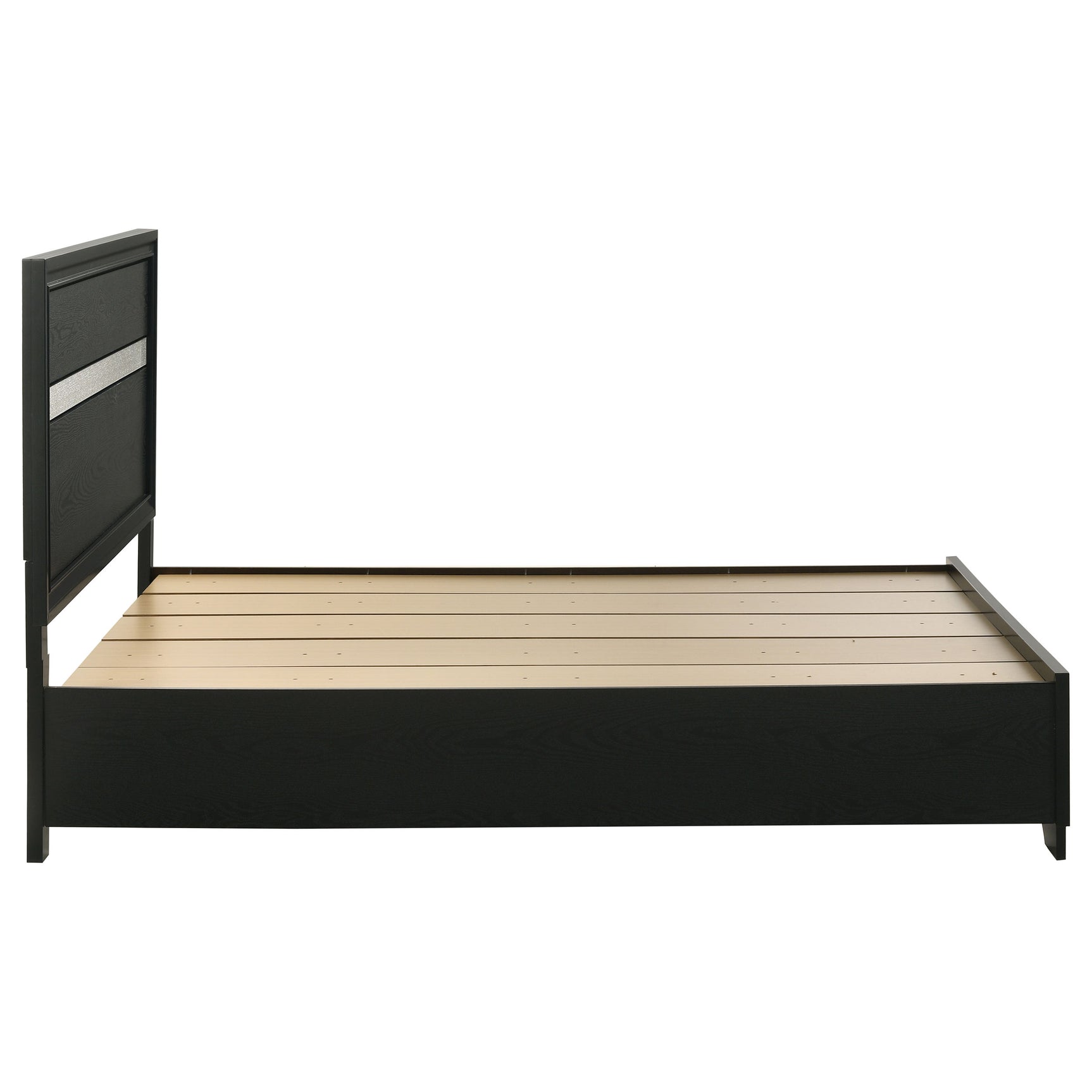 Miranda 51-inch Wood Queen Storage Panel Bed Black - Tampa Furniture Outlet