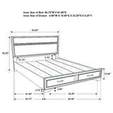 Miranda 51-inch Wood Queen Storage Panel Bed Black - Tampa Furniture Outlet