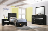 Tampa Furniture Outlet - Coaster - Miranda 4-piece Twin Bedroom Set Black - 206361T-S4