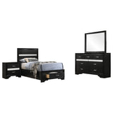 Miranda 4-piece Twin Bedroom Set Black - Tampa Furniture Outlet