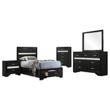 Miranda 5-piece Twin Bedroom Set Black - Tampa Furniture Outlet