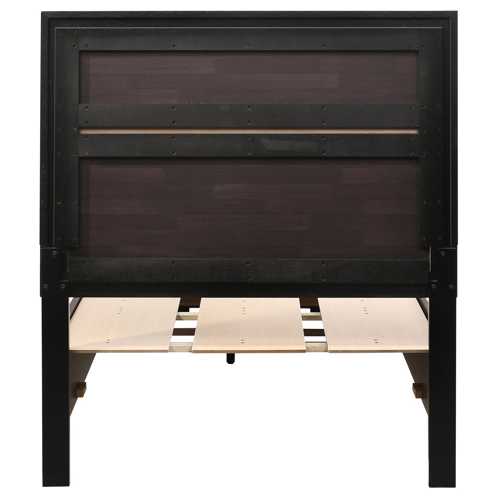 Miranda 51-inch Wood Twin Storage Panel Bed Black - Tampa Furniture Outlet