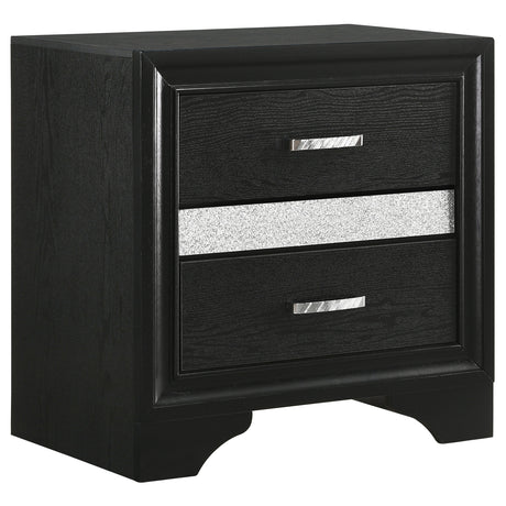 Tampa Furniture Outlet - Coaster - Miranda 3-drawer Nightstand Bedside Table Black - 206362