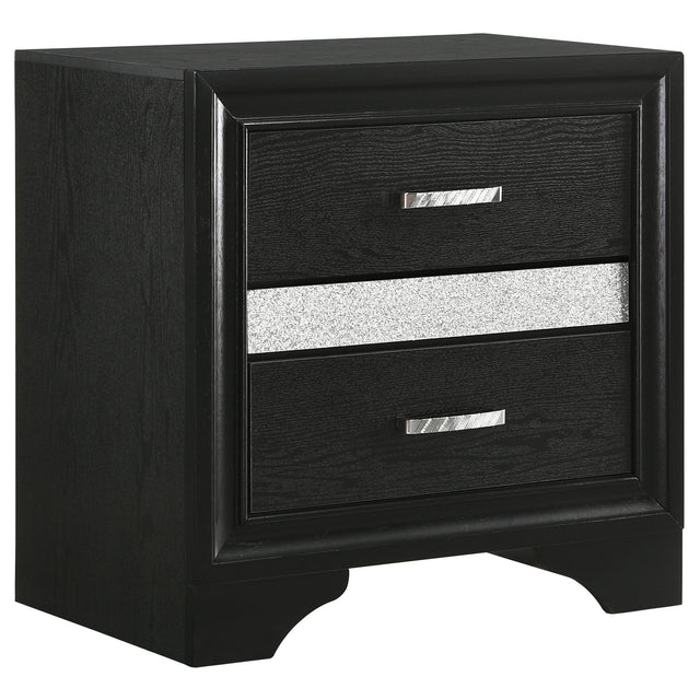 Tampa Furniture Outlet - Coaster - Miranda 3-drawer Nightstand Bedside Table Black - 206362