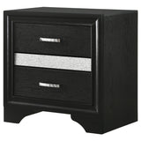 Miranda 3-drawer Nightstand Bedside Table Black - Tampa Furniture Outlet