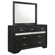 Tampa Furniture Outlet - Coaster - Miranda 7-drawer Dresser with Mirror Black - 206363M