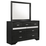 Tampa Furniture Outlet - Coaster - Miranda 7-drawer Dresser with Mirror Black - 206363M