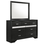 Tampa Furniture Outlet - Coaster - Miranda 7-drawer Dresser with Mirror Black - 206363M