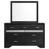 Miranda 7-drawer Dresser with Mirror Black - Tampa Furniture Outlet