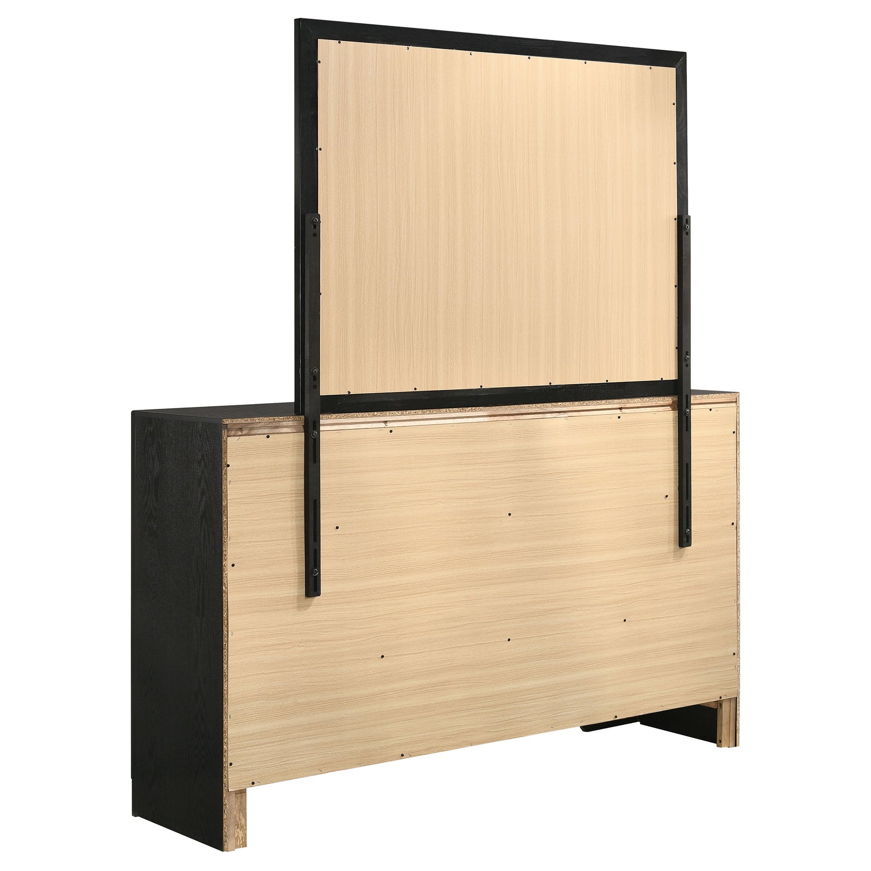 Miranda 7-drawer Dresser with Mirror Black - Tampa Furniture Outlet