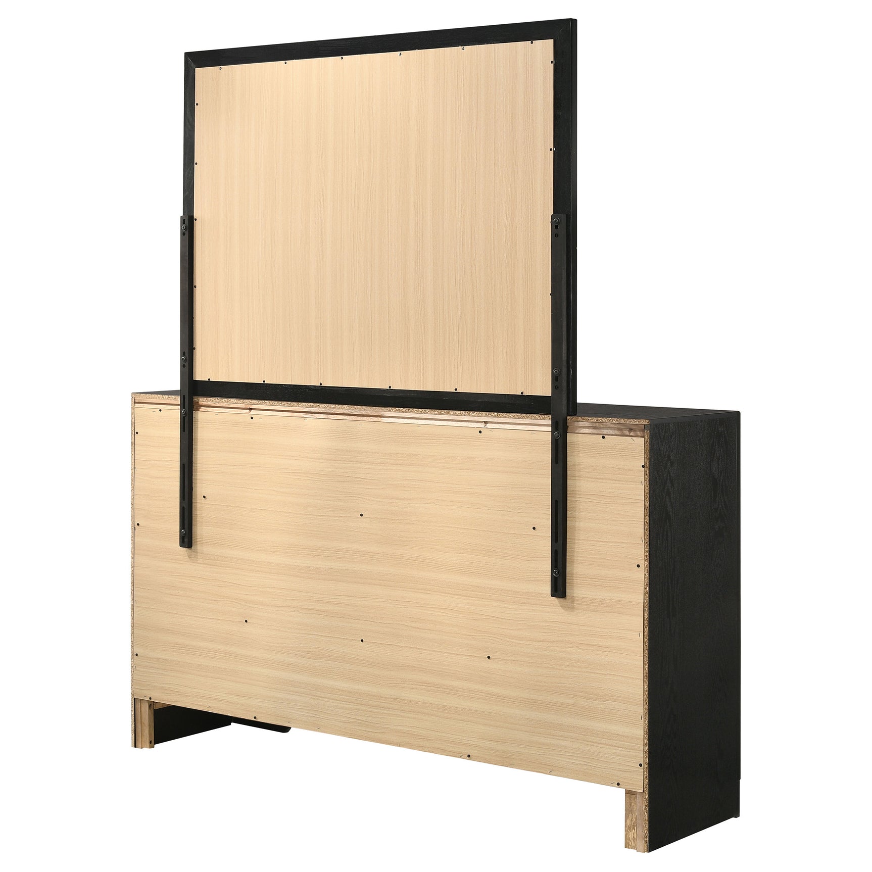 Miranda 7-drawer Dresser with Mirror Black - Tampa Furniture Outlet