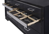 Miranda 7-drawer Dresser with Mirror Black - Tampa Furniture Outlet
