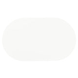 Retro Oval 60-inch Wood Top Dining Table White and Chrome - Tampa Furniture Outlet