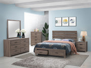 Tampa Furniture Outlet - Coaster - Brantford 5-piece Eastern King Bedroom Set Barrel Oak - 207040KE-S5