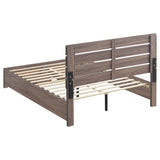 Brantford Wood Queen Storage Panel Bed Barrel Oak - Tampa Furniture Outlet