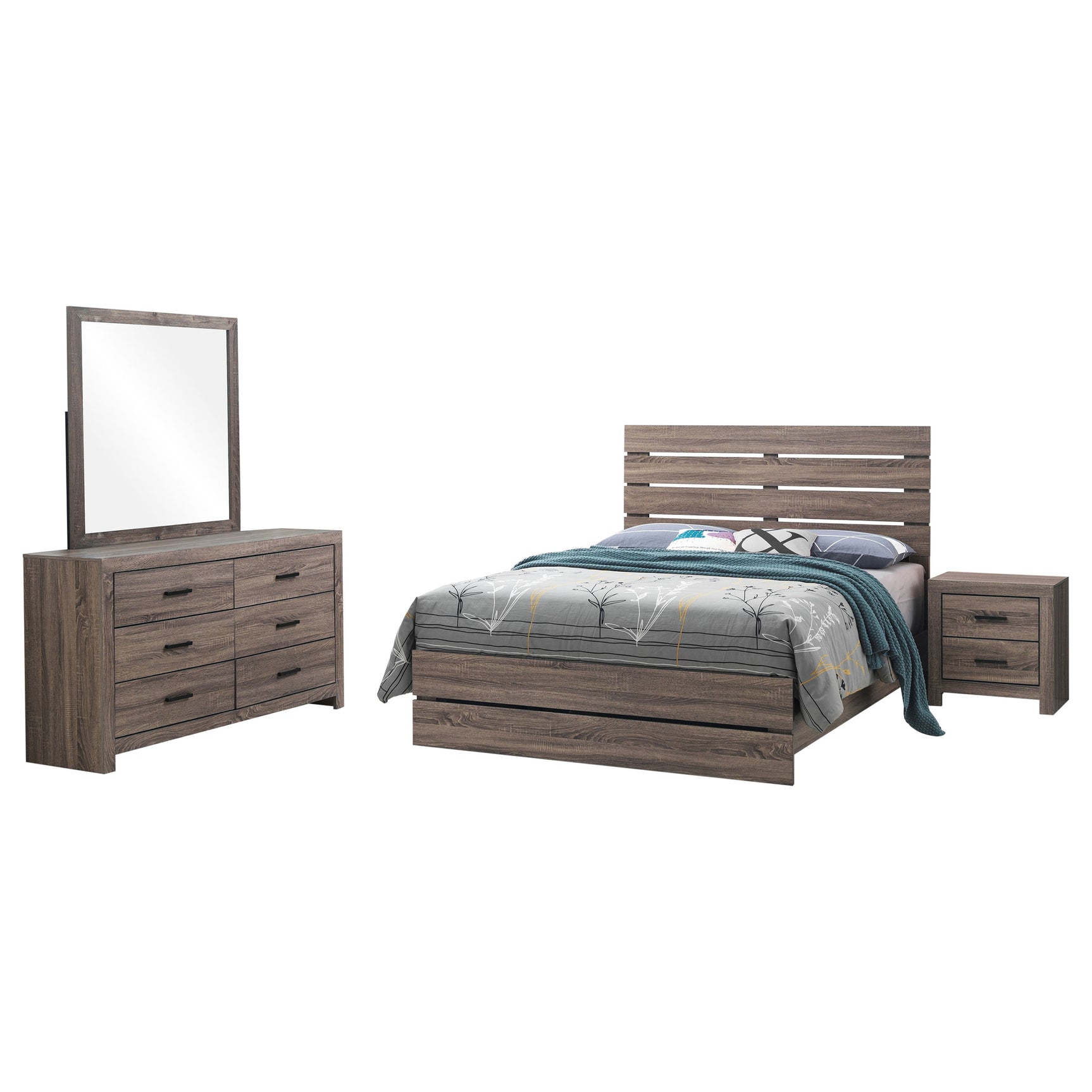 Brantford 4-piece Eastern King Bedroom Set Barrel Oak - Tampa Furniture Outlet