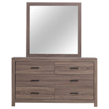 Brantford 6-drawer Dresser with Mirror Barrel Oak - Tampa Furniture Outlet