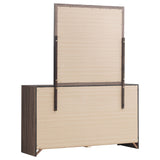 Brantford 6-drawer Dresser with Mirror Barrel Oak - Tampa Furniture Outlet